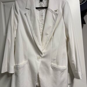 White House Black Market Women's White Blazer